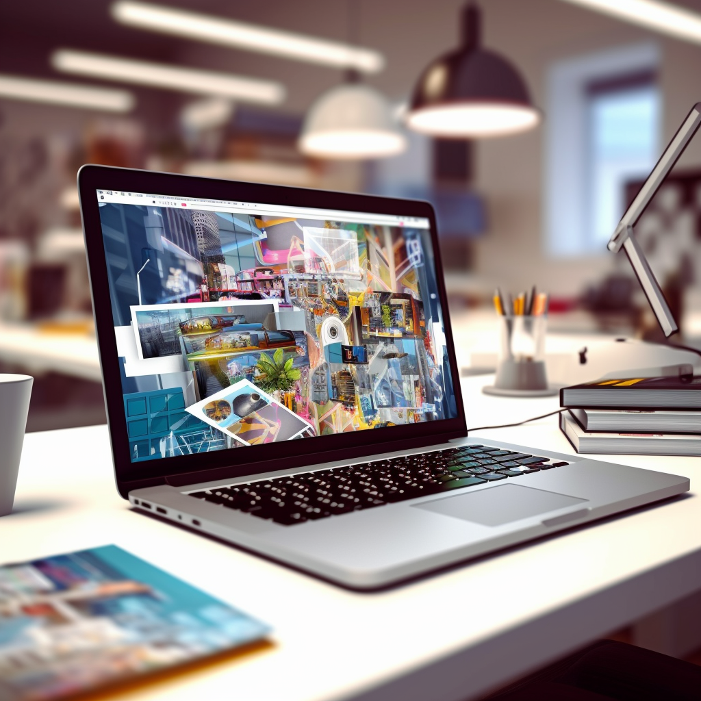 Graphic design on desktop